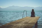 Depression Stimmungsbild See und Berge