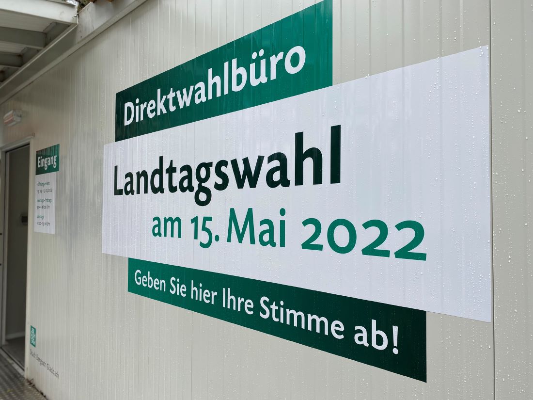 Hinweis Direktwahlbüro Landtagswahl 2022