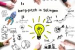 Collage mit Symbolen und Schriftzug: berg-pitch Solingen